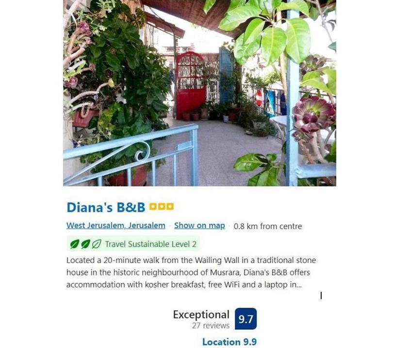 Diana'S B&B Jerusalem Ngoại thất bức ảnh